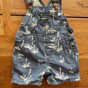OshKosh Palmtree Beach Short Overalls Shortalls